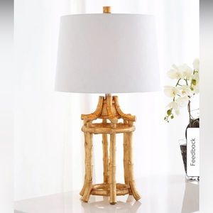 Golden bamboo chinoiserie table lamp Horchow